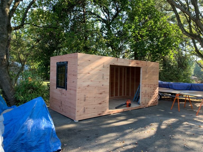 Construction of Exterior of She Shed