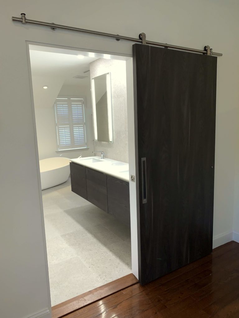 Master Bath Custom Sliding Door