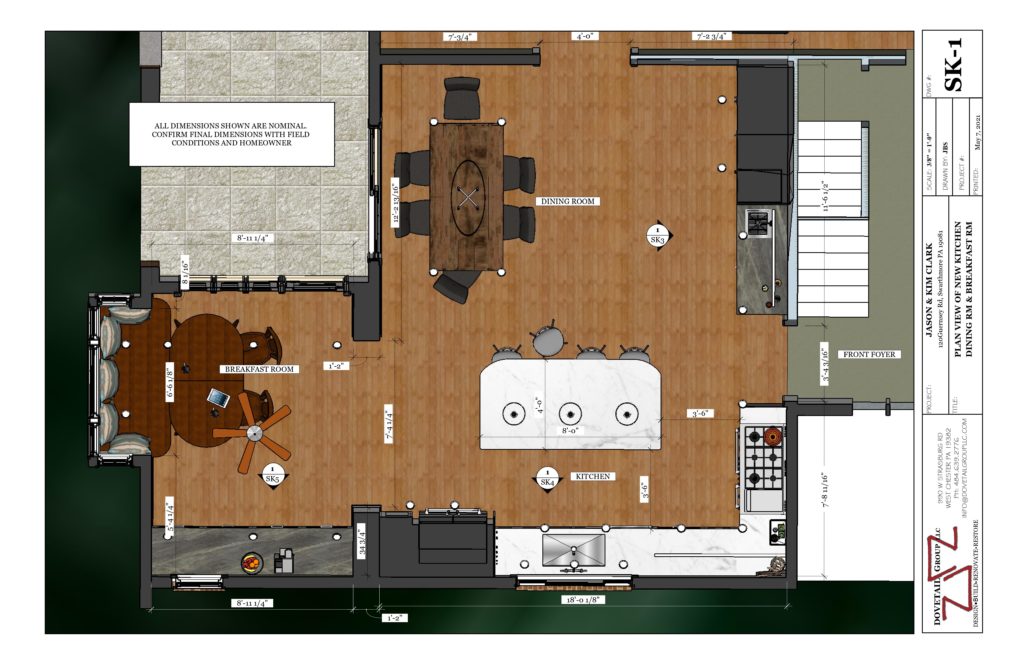 Kitchen Renovation Design Drawing 1